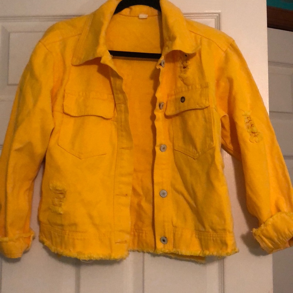 Bright Yellow Jean Jacket